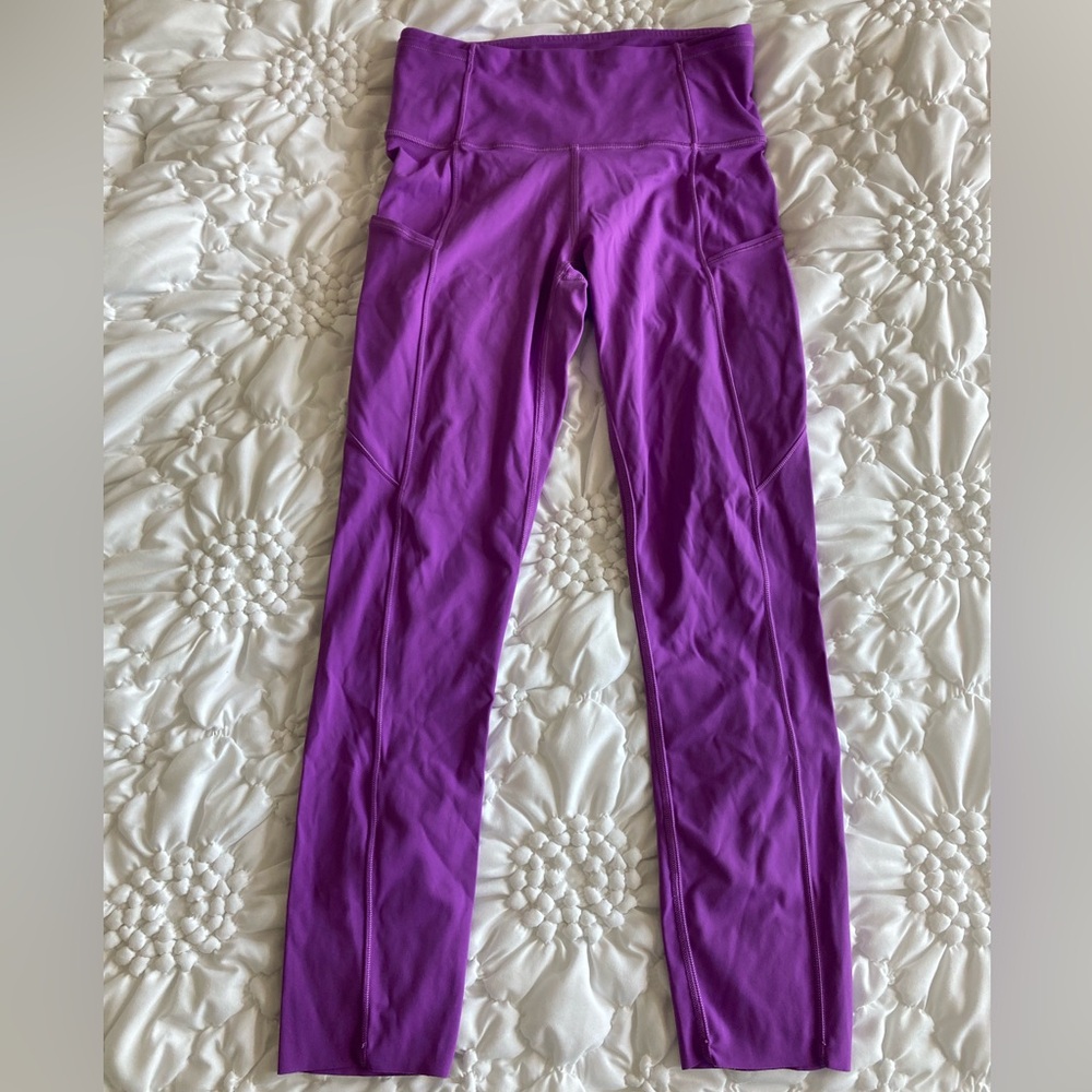 Lululemon fast and free Leggings moonlit magenta size 4 running yoga